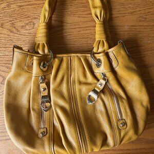 B. Makowsky Yellow Leather  Purse